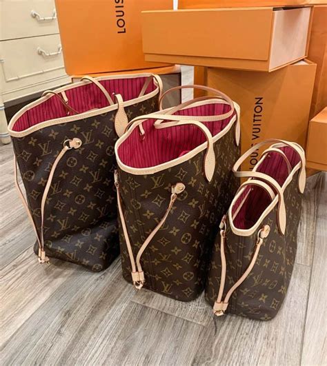 louis vuitton neverfull sizes